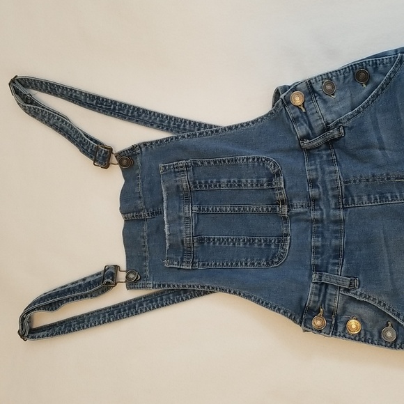*LAST CHANCE ITEM!*  Kancan Overalls w/ Distressing & Raw Shaggy Hem - Picture 2 of 6